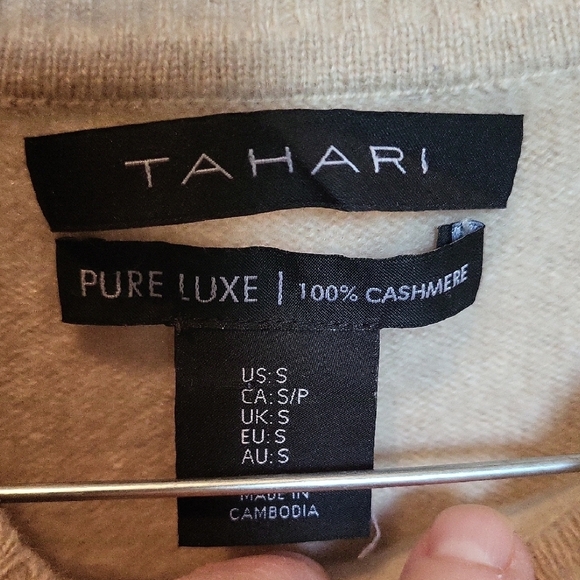 Tahari Cream Cashmere Sweater - Picture 2 of 6